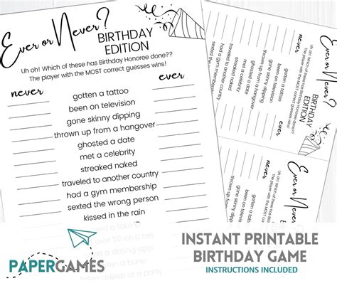 hilarious adult birthday game printable party games adult games birthday party game for adults