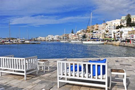 View Of The Chora Old Town Naxos Greece Editorial Stock Photo Image