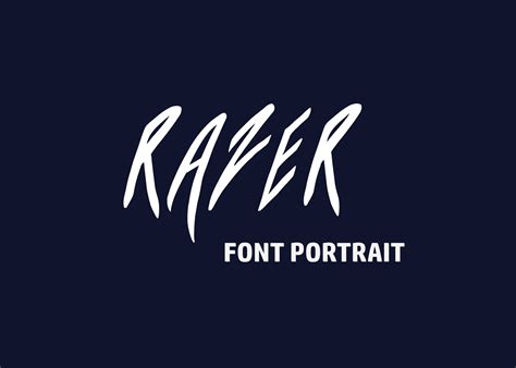 Razer Font Portrait On Behance