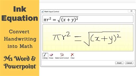 Converts Handwriting To Math Equation With Ink Equation New Feature Of