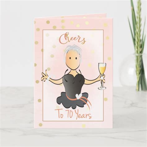 Funny 70th Birthday Card For Her Sweet And Sassy
