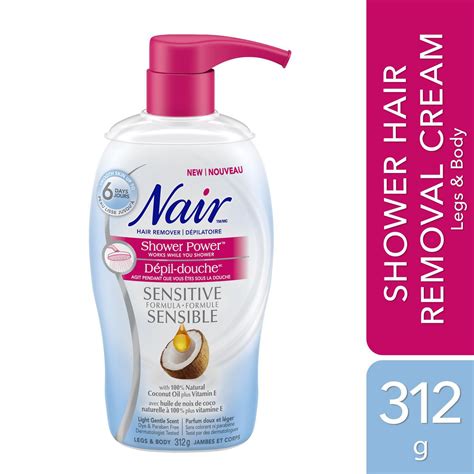 Nair Shower Power Sensitive Formula Hair Remover For Legs And Body With