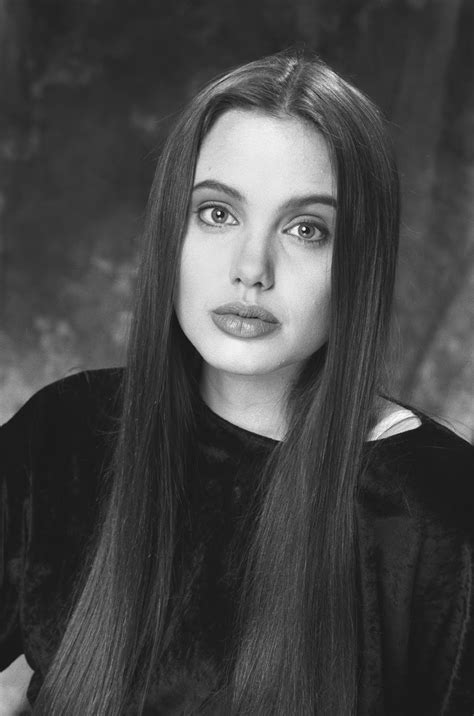 Portraits Of A Teenager Angelina Jolie Modeling At A Photoshoot In