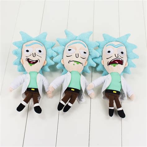 23cm 3pcslot Rick And Morty Cartoon Cute Rick Plush Doll Kawaii Q Soft