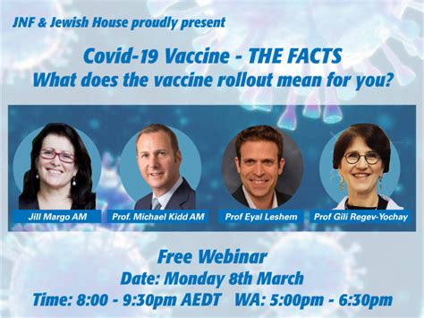 Victorians as young as sixteen will be able to roll up their sleeves for a coronavirus jab as the state ramps its vaccination rollout. Booking - JNF & Jewish House Covid-19 Vaccine Webinar ...