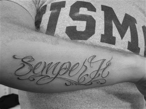 My name is steve and i. Tattoo Pictures & Tattoo Designs: Semper Fi (Always Faithful)