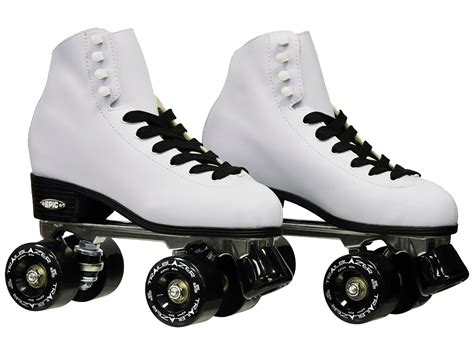 Epic Classic White And Black Quad Roller Skates Package