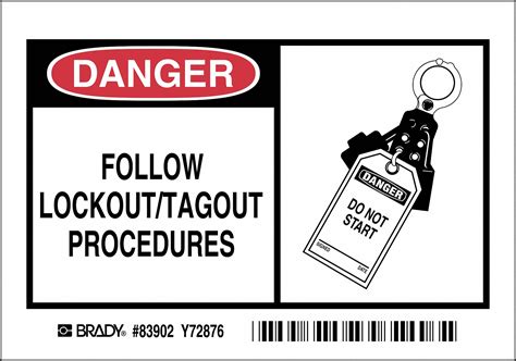 Safety Sign Follow Lockouttagout Procedures Header Danger