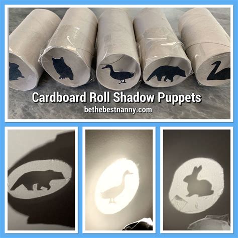 Cardboard Roll Shadow Puppets Preschool Activities Toddler