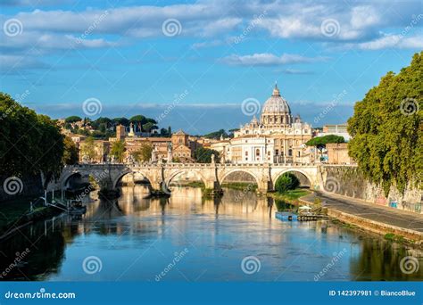 Rome Skyline With St Peter Basilica Of Vatican Editorial Photo Image