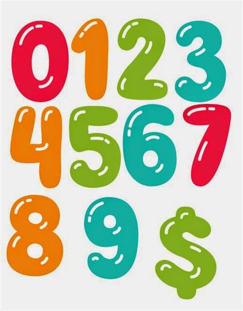 10 Best Outline Bubble Numbers Images Bubble Numbers Free Printable