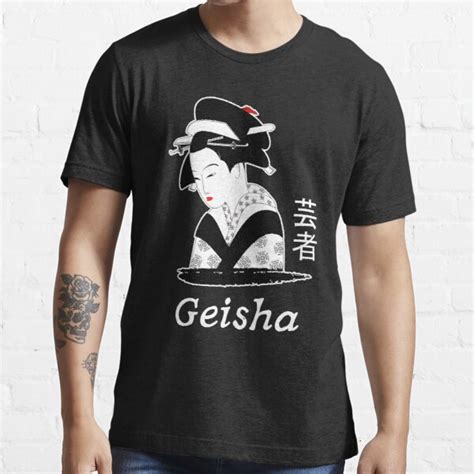 Geisha With Japanese Characters Kanji Cool Anime Japan Nerd Design T Shirt For Sale By