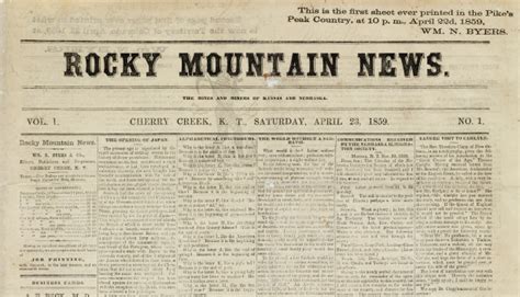 The Rocky Mountain News At The Denver Public Library Denver Public