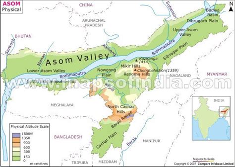 Physical Map Of Assam Fig 2 Political Map Of Assam