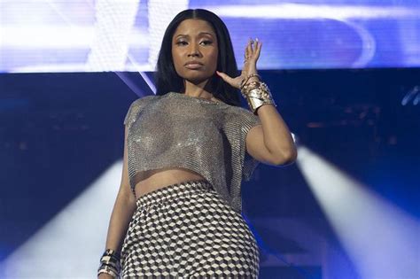 Nicki Minaj Flashes Under Boob Side Boob And General Boob As She Performs In See Through Top At