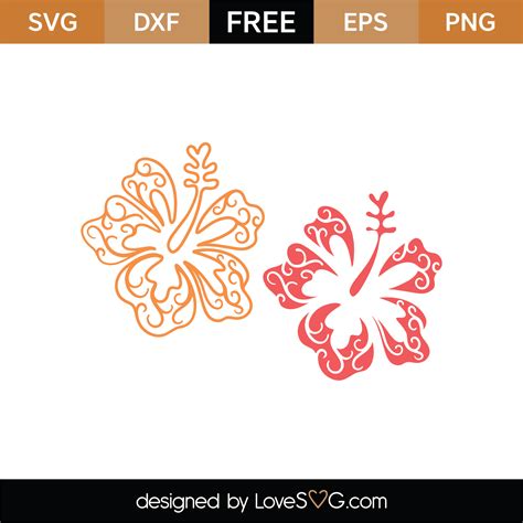 Free Tropical Flowers Svg Cut File