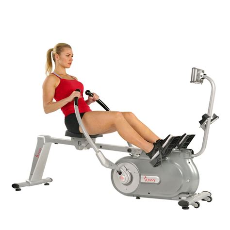 Sunny Health And Fitness Full Motion Magnetic Rowing Machine Rower With