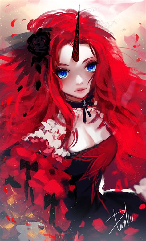 Girl Anime Red Wallpaper ~ Anime Girl
