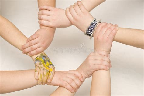 Interlaced Children Hands Stock Photo Image Of Child 13433702