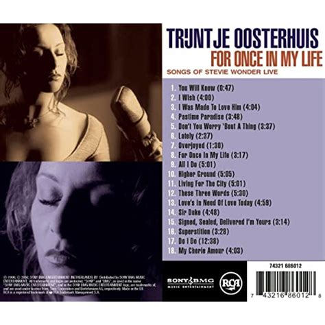For Once In My Life Von Trijntje Oosterhuis Bei Amazon Music Amazonde