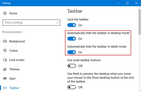 How To Hide Taskbar On Windows 10 Customization Hide Or Show