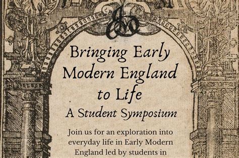 Dec 6 Learn About Everyday Life In Early Modern England Ucla