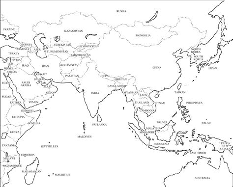 Mapa Político De Asia Para Imprimir Mapa De Países De Asia Freemap