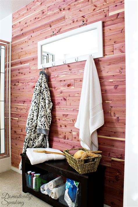 Cedar Plank Bathroom Wall Cedar Plank Cedar Accent Wall Cedar Walls