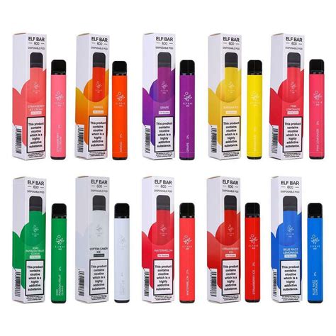 Elf Bar 600 Puff Disposable Vape Pen Pod Device 550mah Vape Kit 20mg Nic Salt