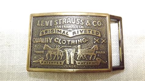 Levi Strauss And Co Belt Buckle Advertising Buckle Etsy Canada Belt