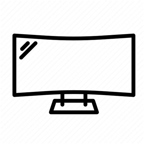Curved Device Monitor Tech Technology Icon Download On Iconfinder