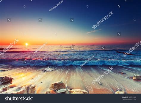 Beautiful Sunrise Over Horizon Stock Photo 180712802 Shutterstock