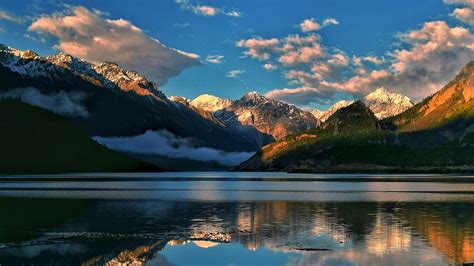 Live A Glimpse Of The Glorious Sunset At Ranwu Lake In E Tibet Cgtn
