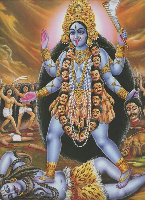 Buy Kali Large Vintage Style Indian Hindu Devotional Print Online