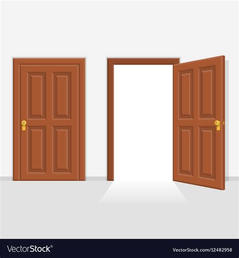 Merchandise license for image number 2809 glory door open the door 2017/03/15 open and shut door Open and closed door house front Royalty Free Vector Image