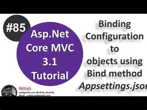 Binding Configuration To Objects Using Bind Method Asp Net Core