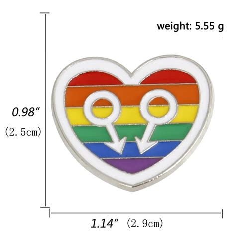 Rainbow Lesbian Lapel Pin Mist LGBTQ Foundation