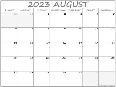 August 2023 Calendar Of The Month Free Printable August Calendar Of