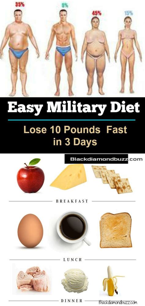 Easy Military Diet Lose 10 Pounds Fast At Home In 3 Days With The