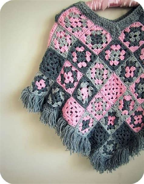 Granny Square Poncho Easy Crochet Poncho Patterns For Women Crochet