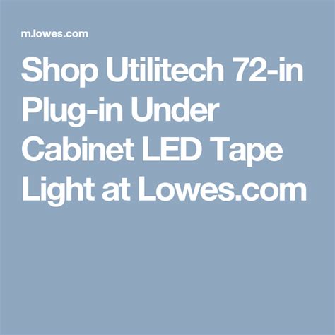 15 attach your receipt here serial number. ecolight 72-in Plug-in Tape Under Cabinet Lights Lowes.com ...