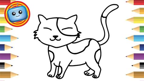 How To Draw A Cat For Kids Simple Drawing Game Animation Easy