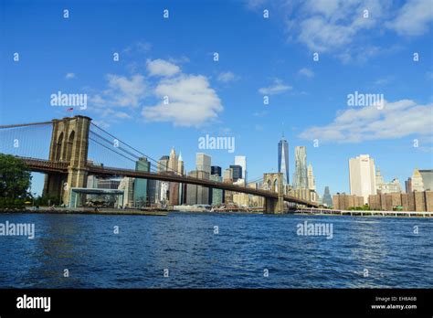 Brooklyn Bridge And Lower Manhattan Skyscrapers Including One World