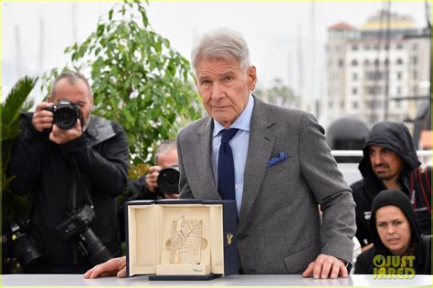 Harrison Ford Shows Off His Palme D Or Award At Indiana Jones