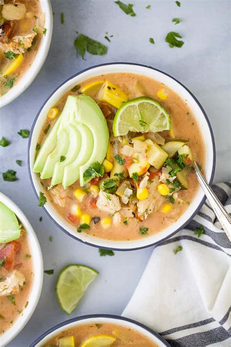 Add the tomatoes, chiles in adobo, salt, and pinto beans. Creamy Crock Pot Chicken Tortilla Soup | Crock Pot Soup Recipe