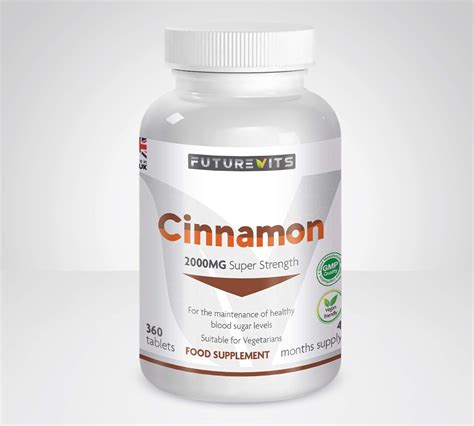 Cinnamon 2000mg Pure Natural Ceylon Cinnamon Vegan 365 Tablets 1 Years