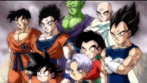 From the incredible sayian saga, an important frieza saga and the en Image - Z-Fighters stands in front of the Majin Buu threat in Dragon Ball Z Kai The Final ...