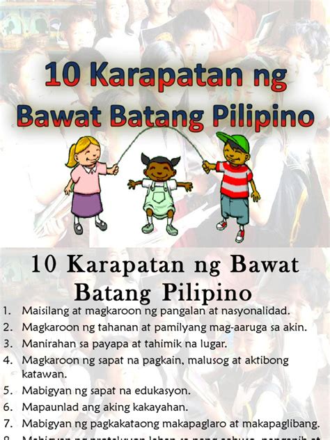 10karapatanngbawatbatangpilipino 110909112145 Phpapp01pptx