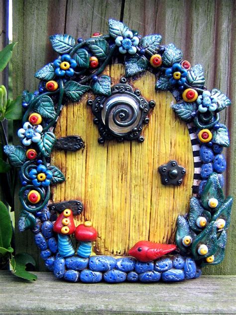 Sunny Meadows Fairy Door Pixie Portal Ooak Fairy Garden Doors Fairy