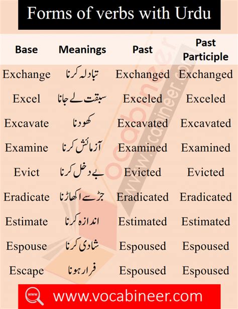 1200 Basic English Words With Urdu Meanings Pdf Set 5
